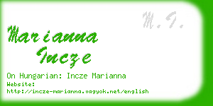 marianna incze business card